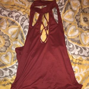Maroon body suit